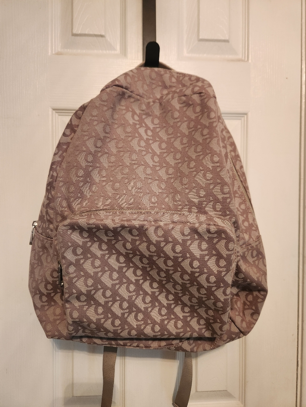 Calvin Klein Monogram Jacquard Zip Backpack NWT CK Logo